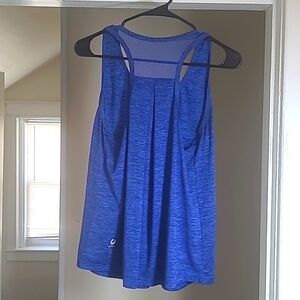 Blue Heather Racerback Loose Fit Moisture-Wicking Active Tank Top M